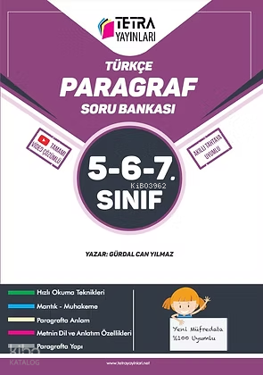 Tetra Yayınları 5-6-7. Sınıf Türkçe Paragraf Soru Bankası
