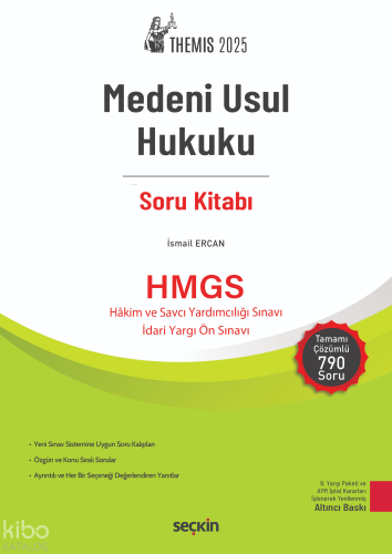 THEMIS 2025 – Medeni Usul Hukuku Soru Kitabı;HMGS - Hakim ve Savcı Yardımcılığı Sınavı - İdari Yargı Ön Sınavı