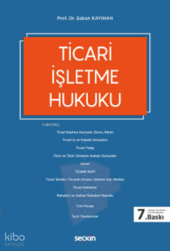 Ticari İşletme Hukuku