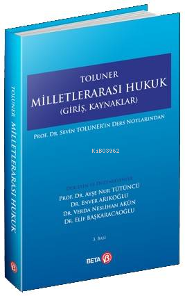 Toluner Milletlerarası Hukuk; Giriş, Kaynaklar - Kitapiks.com