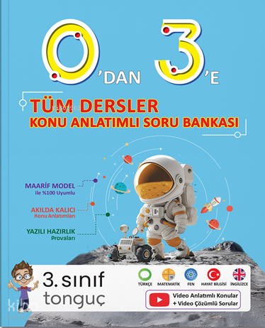 Tonguç 0'dan 3'e Tüm Dersler Konu Anlatımlı Soru Bankası
