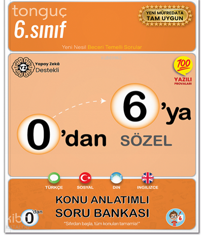 Tonguç Akademi 0'dan 6'ya Sözel Konu Anlatımlı Soru Bankası