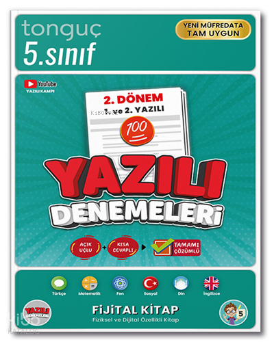 Tonguç Akademi 5. Sınıf Yazılı Denemeleri 2. Dönem 1 ve 2. Yazılı