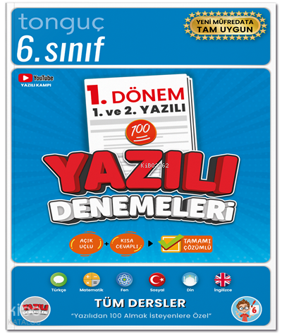 Tonguç Akademi 6. Sınıf Yazılı Denemeleri 1. Dönem 1 ve 2. Yazılı
