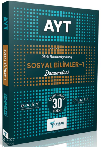 Toprak Yayınları AYT Sosyal Bilimler-1 Deneme Kitabı