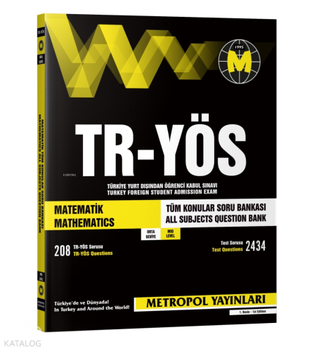 TR-YÖS Matematik Tüm Konular Soru Bankası (Orta Seviye)