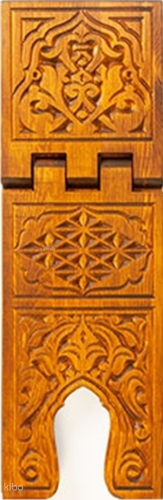 TS004-Selçuklu Oymalı Ahşap Rahle - Büyük Boy