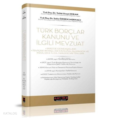 Türk Borçlar Kanunu ve İlgili Mevzuat