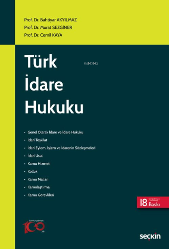 Türk İdare Hukuku - Kitapiks.com