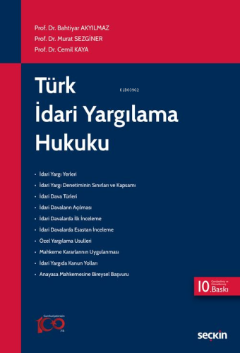 Türk İdari Yargılama Hukuku - Kitapiks.com