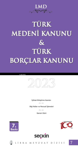 Türk Medeni Kanunu & Türk Borçlar Kanunu - LMD–7 Libra Mevzuat Dizisi