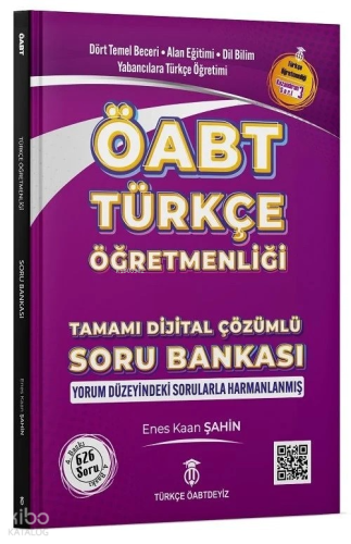 Türkçe Öabtdeyiz Öabt Türkçe Öğretmenliği Soru Bankası Çözümlü (Mor Kitap) - Enes Kaan Şahin Türkçe Öabtdeyiz
