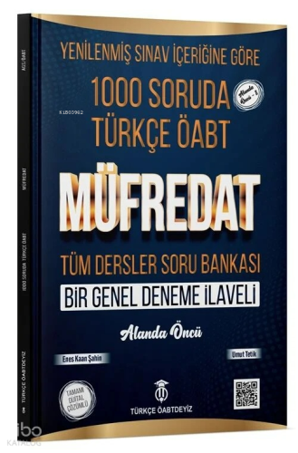 Türkçe ÖABTDEYİZ Yayınları ÖABT Türkçe Öğretmenliği Müfredat Soru Bankası Çözümlü