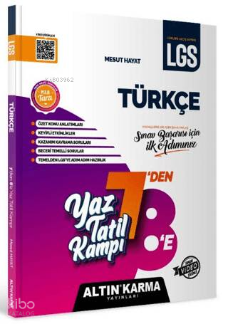 Altın Karma Türkçe Yaz Tatil Kampı LGS 7-8. Sınıf Hazırlık