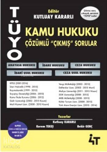 TÜYO Kamu Hukuku Çözümlü Çıkmış Sorular