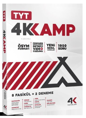 TYT 4K Kamp 8 Fasikül + 2 Deneme