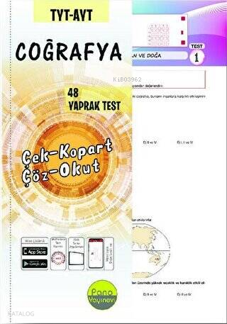 TYT-AYT Coğrafya Yaprak Testleri (48 Adet) Çek Kopart