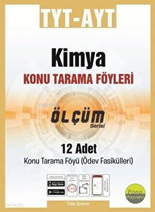 TYT-AYT Kimya Tarama Föyleri (12 fasikül 12x16 Sayfa)