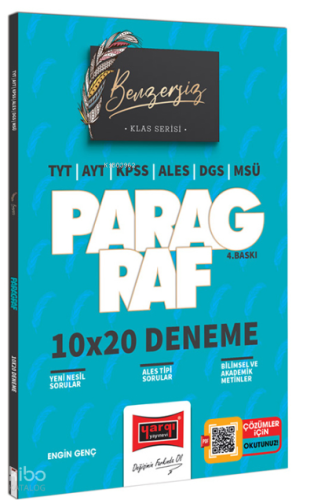 TYT AYT KPSS ALES DGS MSÜ Klas Serisi Benzersiz Paragraf 10x20 Deneme