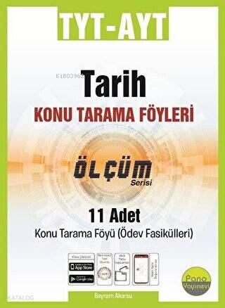 TYT-AYT Tarih Tarama Föyleri (11 Fasikül 11x16 Sayfa)