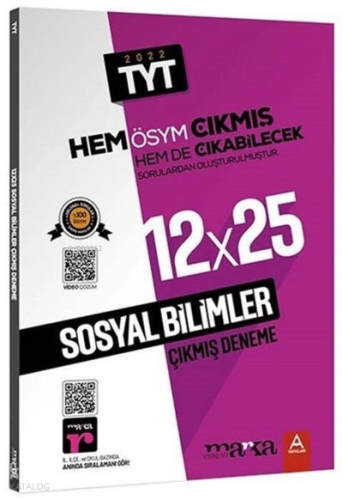 TYT Sosyal Bilimler ÖSYM Çıkmış ve Çıkabilecek 12 Deneme Sınavı Tamamı Video Çözümlü Marka Yayınları