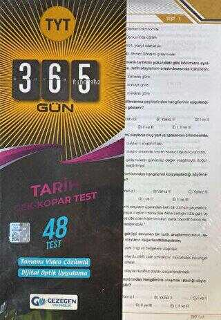 TYT Tarih Çek Kopar Yaprak Test (Yeni) - Kitapiks.com