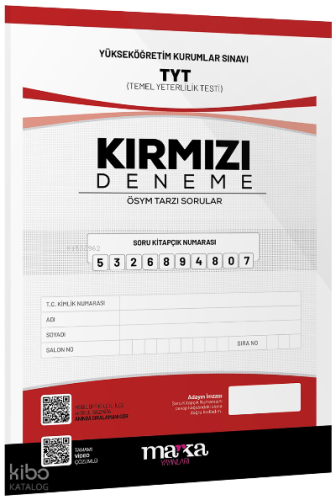 TYT Yeni Nesil Kırmızı Deneme Tamamı Video Çözümlü Marka Yayınları