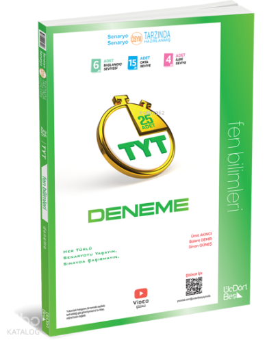 Üç Dört Beş Yayıncılık TYT 25’li Fen Bilimleri Deneme