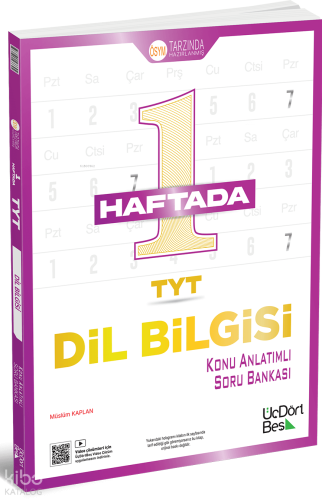 ÜçDörtBeş Yayınları 1 Haftada TYT Dil Bilgisi
