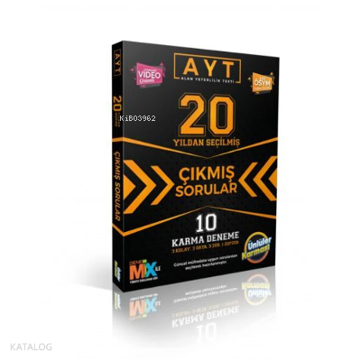 Ünlüler Karması Ayt Tıpkı Basım 10 Karma Deneme (2012-2021)
