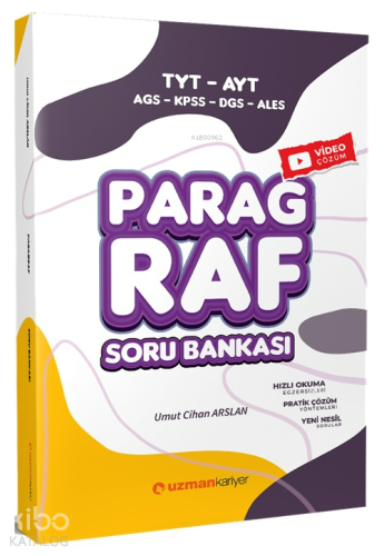 Uzman Kariyer Yayınları KPSS MEB-AGS DGS ALES TYT AYT Paragraf Soru Ba
