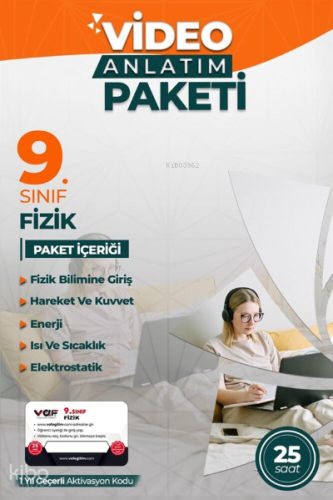 Vaf 09.Sınıf Aktivasyon Kartı Fizik - 2022