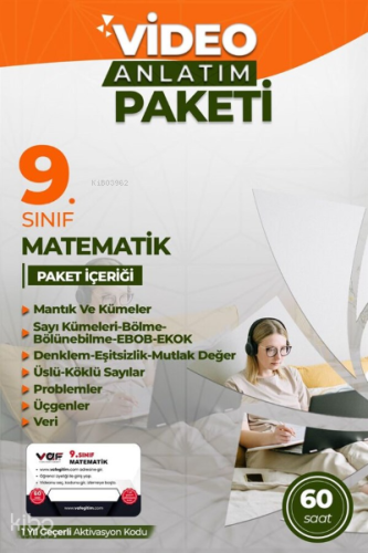 Vaf 09.Sınıf Aktivasyon Kartı Matematik - 2022