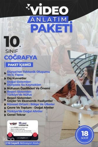 Vaf 10.Sınıf Aktivasyon Kartı Coğrafya - 2022