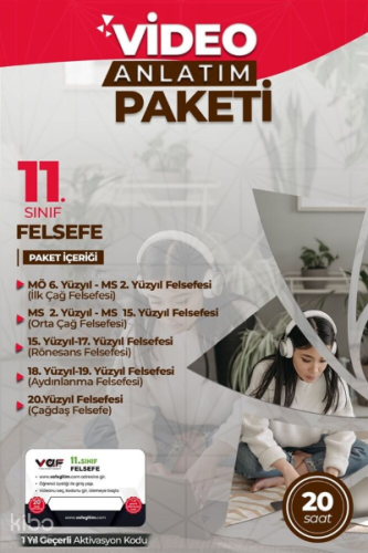 Vaf 11.Sınıf Aktivasyon Kartı Felsefe - 2022