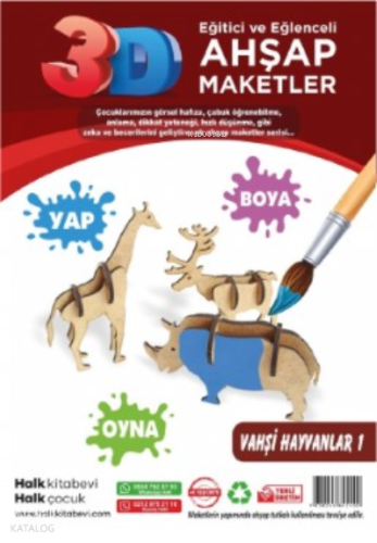 Vahşi Hayvanları - 1;Ahşap Maket