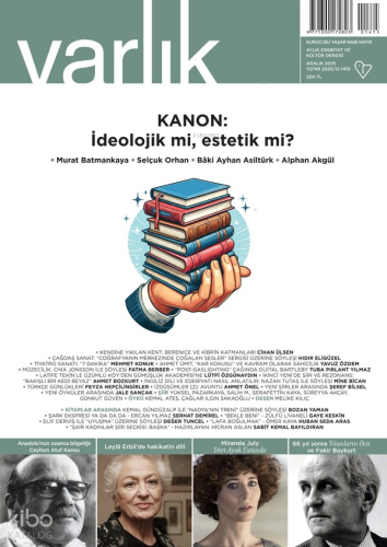 Varlık Edebiyat ve Kültür Dergisi Sayı: 1419 Aralık 2025