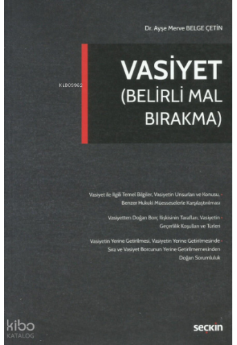 Vasiyet (Belirli Mal Bırakma)