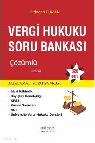 Vergi Hukuku Soru Bankası; Çözümlü