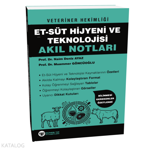 Veteriner Hekimliği Et - Süt Hijyeni ve Teknolojisi Akıl Notları - Kit