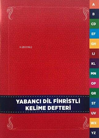 Yabancı Dil Fihristli Kelime Defteri - Kitapiks.com