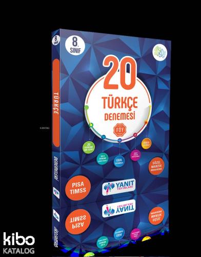 Yanıt Yayınları 8. Sınıf LGS Türkçe 20 Çözümlü Föy Deneme Yanıt