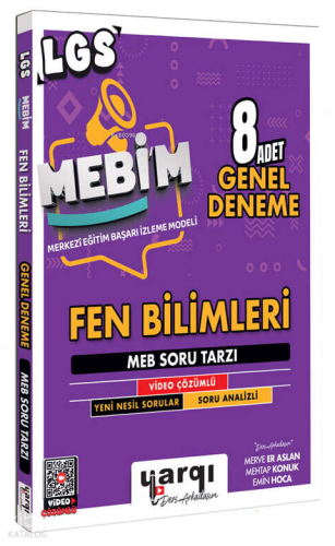 Yargı Ders Arkadaşım 8.Sınıf LGS MEBİM Fen Bilimleri 8 Adet Genel Dene