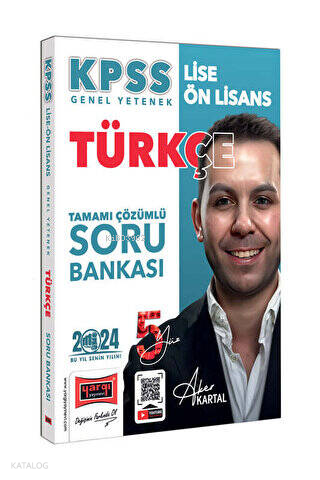 Yargı Yayınları 2024 KPSS Lise Ön Lisans 5Yüz Ekibi Türkçe Tamamı Çözümlü Soru Bankası