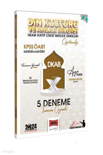 Yargı Yayınları 2024 KPSS ÖABT Din Kültürü ve Ahlak Bilgisi Mihmandar Serisi 5 Deneme