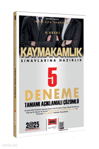 Yargı Yayınları 2025 Kaymakamlık Sınavlarına Hazırlık Tamamı Açıklamalı Çözümlü 5 Deneme Sınavı