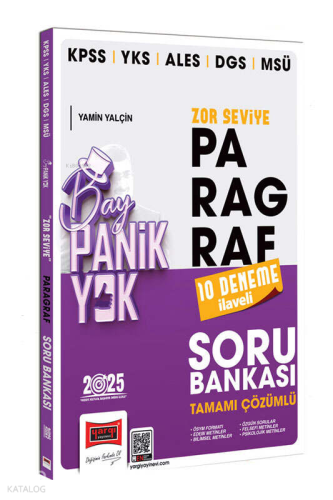 Yargı Yayınları 2025 KPSS YKS ALES DGS MSÜ Tamamı Çözümlü Panik Yok Zor Seviye Paragraf Soru Bankası (10 Deneme İlaveli)
