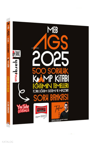 Yargı Yayınları 2025 MEB-AGS 500 Soruluk Kamp Kitabı Eğitimin Temelleri Soru Bankası