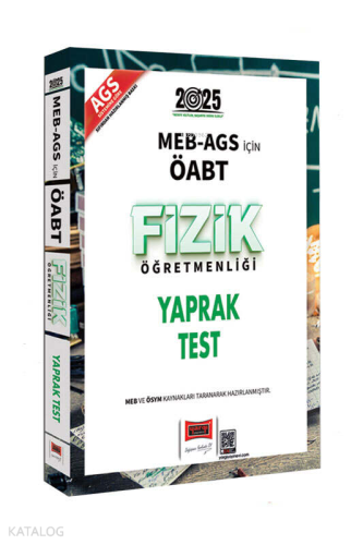 Yargı Yayınları 2025 MEB-AGS ÖABT Fizik Öğretmenliği Yaprak Test