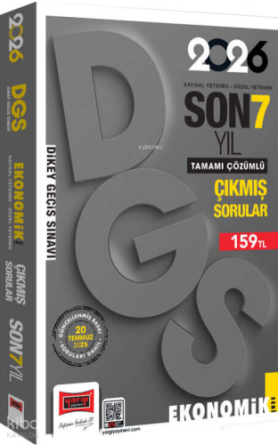 Yargı Yayınları 2026 DGS Sayısal-Sözel Yetenek Son 7 Yıl Çıkmış Sorular (Ekonomik Baskı)